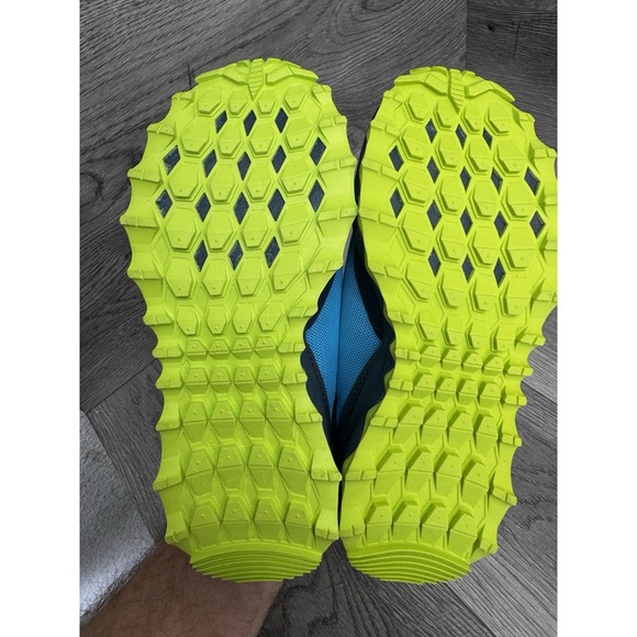 Saucony Kids Boys Peregrine KDZ Shoes Athletic Sneakers Blue/Citron Size 1M - Picture 12 of 14